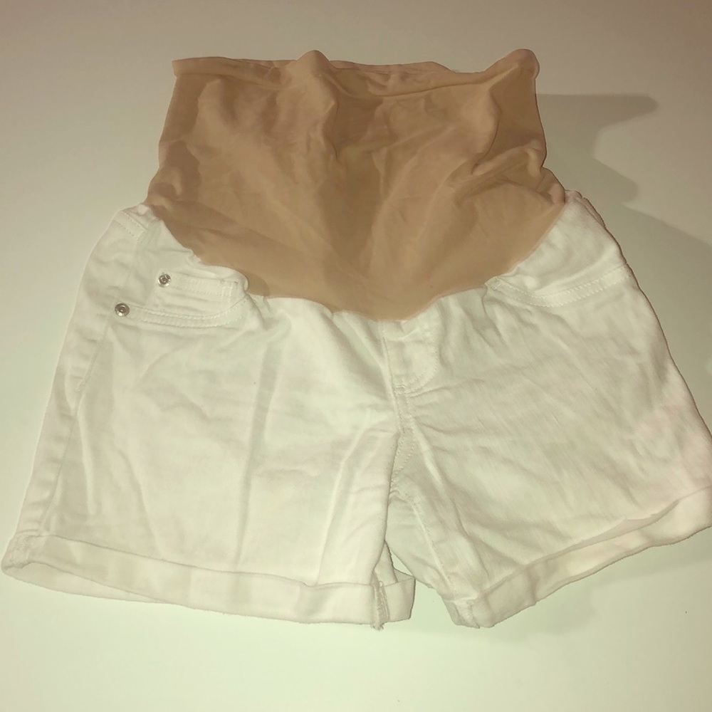 White Maternity shorts